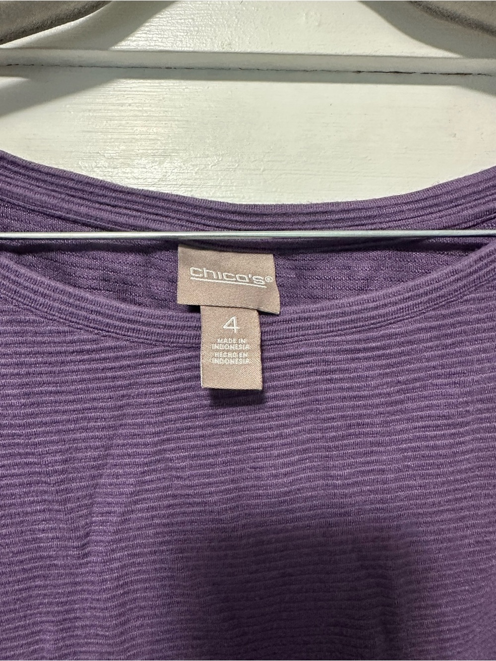 Chico's Lavender Ribbed long sleeve warm
